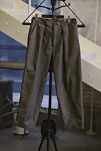 新剪裁の巻き返しダブルプリーツテーパードパンツ【クラシックで着回しに便利】