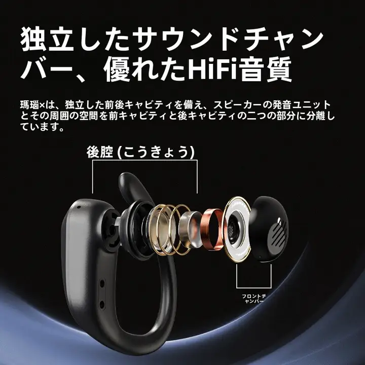 オープンイヤー Bluetoothイヤホン 耳掛け アガットX ランニング スポーツ