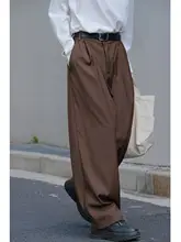 コーヒーブラウンワイドパンツ【 メンズ・フィット・カジュアルデザイン】