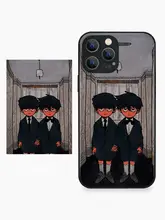 スマホケース ガラス フェンリル イラスト 狼柄 iPhone対応 Android対応