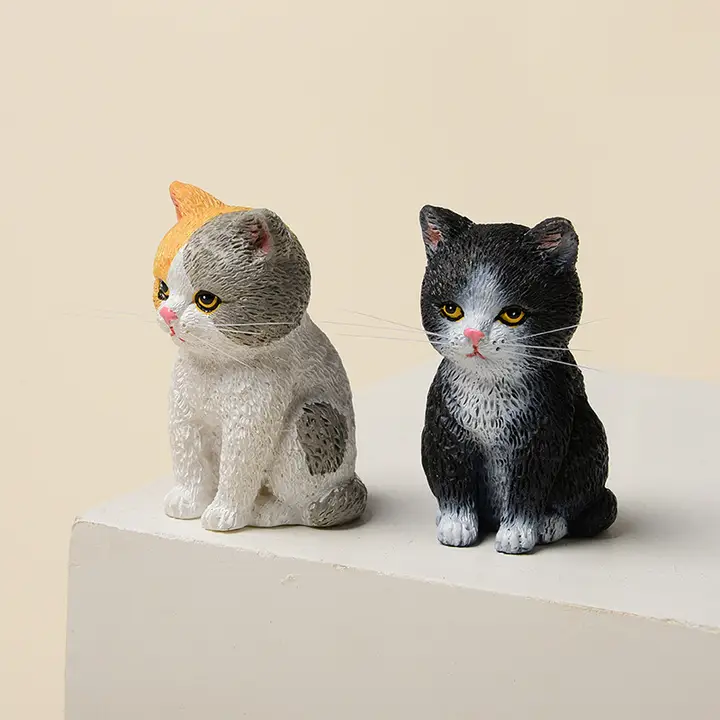 かわいいミニ猫デスクトップディスプレイ【樹脂製・カートゥーンデザイン】