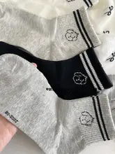 可愛い小犬刺繍の短丈靴下【春夏用・薄手・学生向け】