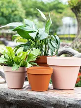 屋外用プラスチック製エレガントな植木鉢【大口径・耐衝撃・クリエイティブデザイン】