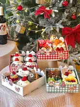 ケーキボックス 4連 天地箱 スイーツ ムース 大福 クリスマス 製菓用