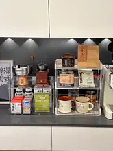 コーヒーラック 卓上 収納棚 引き出し付き カプセルコーヒー ティーバッグ カフェコーナー キッチン インテリア