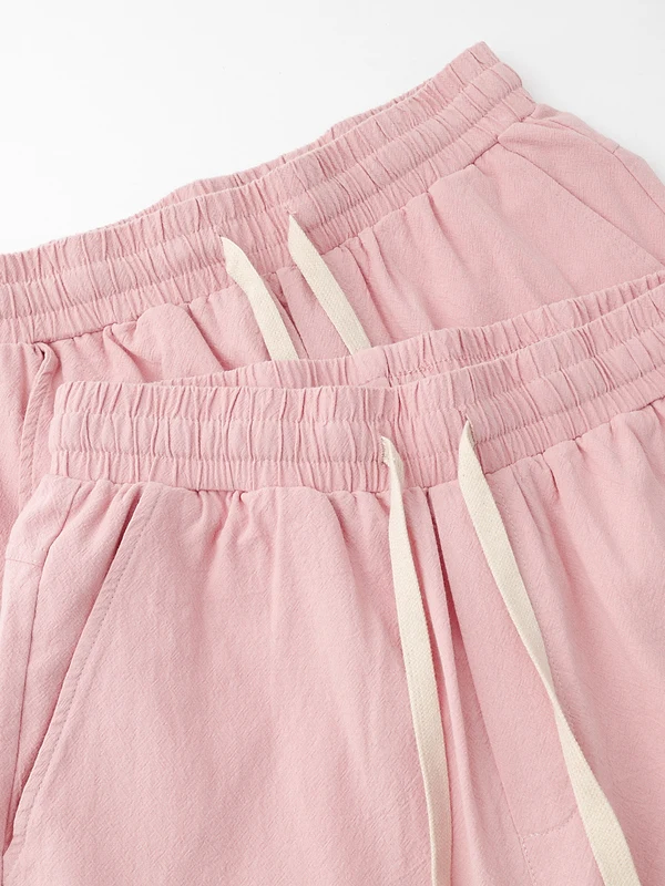 綿混ショーツの快適さ：桜色カジュアルショートパンツの実用性と使用シーン