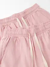 桜色のカジュアルショートパンツ【男女兼用・ゆったりデザイン・快適】（セットアップ対応）