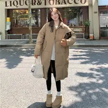 膝下丈の軽量ダウンジャケット【ゆったりシルエット・フラップカラー・高級感】