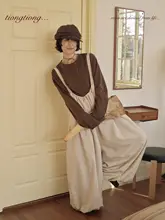 春季用コットンリネンサロペットパンツ【ゆったりシルエット・女性用】
