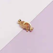 S925純銀パールボタンパーツ【18Kコーティング・ダブルヘッド・DIY用ビーズブレスレット・ネックレスロック】