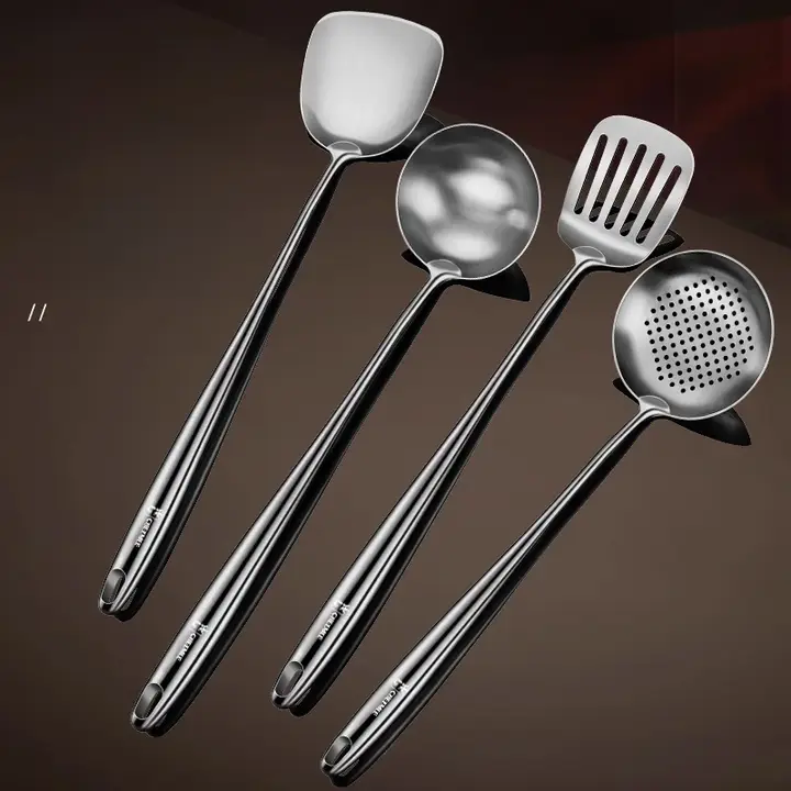 316ステンレス鋼製キッチン用調理器具【鍋ヘラ・お玉・こし器・フライ返し・炒め用】（セットアップ対応）