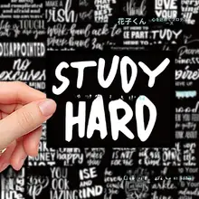 122枚モノクロ英語スローガンデザインステッカー【インス風・クリエイティブデコレーション・手帳やノートパソコン用】