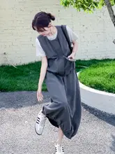 シンプルなベストTシャツとフラワーキュロットスカートの3点コーディネート（セットアップ対応）