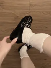 レトロなブラック フレンチスタイルのフラットシューズ【インヒール・ソフトソール・マリジェン】