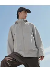 秋季用 メンズ フード付き アウトドアジャケット【ゆったりしたデザイン・ハイキング・カジュアル】