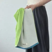 シンプルデザインのリバーシブルカラー 高級長毛綿洗面タオル【極上の柔らかさ・家庭用】