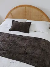 北欧風 無地テクスチャー おしゃれなベッドスロー【ホテル用・毛布代わり】
