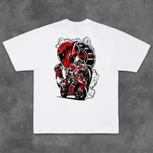 川崎バイクデザインのオーバーサイズ半袖Tシャツ【ユニセックス】