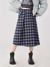 クラシックなチェック柄のハイウエストスカート【秋冬季・アカデミックスタイル・立体裁剪】