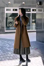 Jicouture 秋葉柄ウールコート【冬用・シングルブレスト・スリムフィット・レディース】