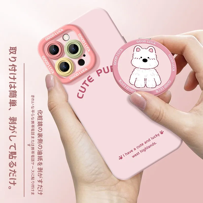 可愛いオレンジ色のスマホスタンド：貼り付け式で折りたたみ・回転可能な卓上ホルダーの使い方