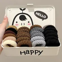 カラー太めポニーテール用ヘアゴム【高弾力・長持ち・秋冬用・ファー素材】