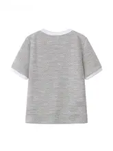 カジュアルなデザインの幅広ショートスリーブTシャツ【夏用・コントラストカラー・フィット】