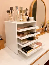 化粧品 収納 デスク内 家庭用オフィス 材料 高級感 抽斗式 分類ボックス 階層整理