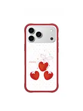 人気の液体シリコン製 ストロベリーデザイン スマホケース【iPhone対応・マグネット式・ストラップ付き・スタンド機能】