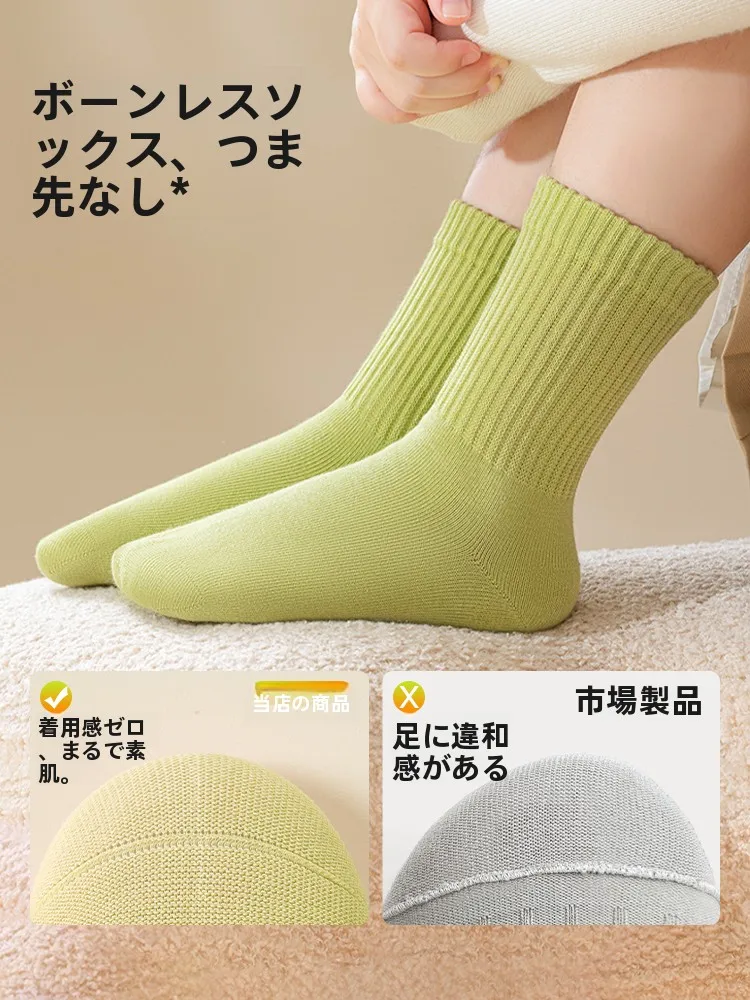女の子用高筒靴下【秋冬用・綿100%・無骨デザイン】の特徴と実用性