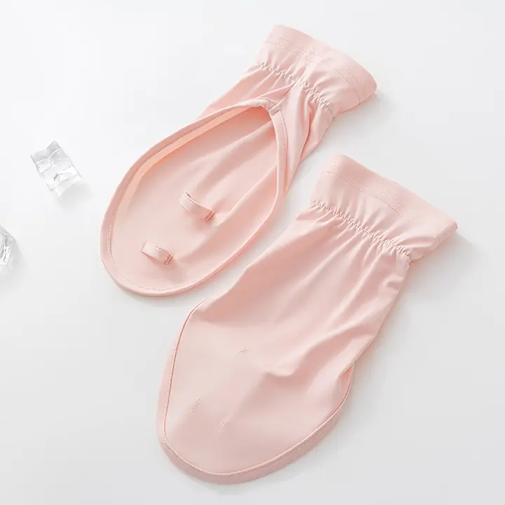 夏用 UVカット レディース ロングフィンガー 防晒手袋【涼感・薄手・通気性・オープンフィンガー】