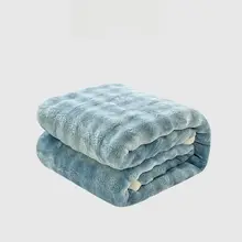 極上の柔らかさのウサギ毛ロングブランケット【秋冬用・厚手・保温効果】