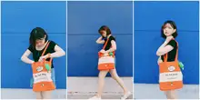 文学的なデザイン！オレンジ色キャンバスバッグ【シンプル・日常使いに最適】