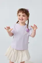 半袖Tシャツ キッズ ボーイズ ガールズ 綿100% 肌に優しい 立体モチーフ キュート 夏「ミニバラバラ」