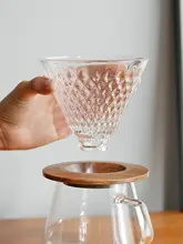 V60ガラスコーヒーフィルターとハンドドリッパーの初心者向けコーヒー器具【全自動滴下式】（セットアップ対応）