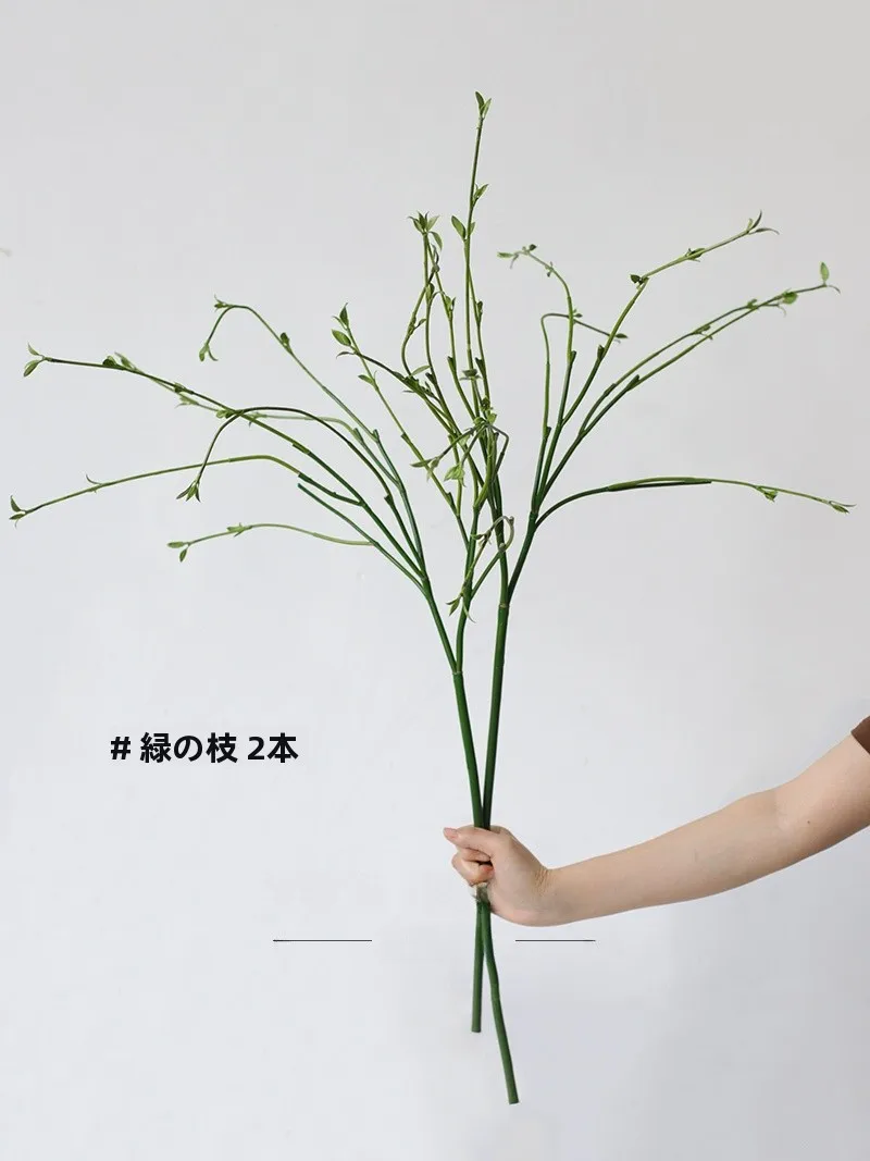 リアルな葉材を使用した柳枝装飾：樹木剪定のための新中式デザイングリーンブランチ