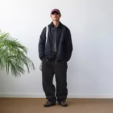 スタイルのレトロ風コーチジャケット【キルティング・翻领・男女兼用】