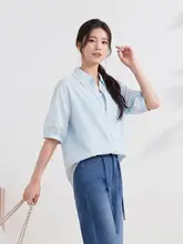 スタイリッシュな通勤向けトップス【韓国風・フェイクツーピースデザイン・スリム効果】（セットアップ対応）