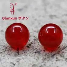 赤玉髓ビーズボタン【手作り・中華風・チャイナドレス用】