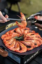 BLACKDOG 焼肉調理用フライパン【家庭用・アウトドア・電磁調理器対応・韓国式・ノンスティック】