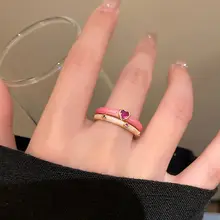 カラフルなジルコニアリング【夏用・軽やかで高級感・重ね着けデザイン】