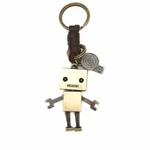 レトロロボット カップル用車用キーホルダー【かわいいアニメ風・男女兼用】