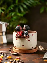 マグカップ コーヒーカップ 黒猫柄 立体デザイン 可愛い ヴィンテージ 癒やし ペア 家庭用 おしゃれ インスタ映え