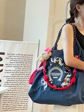 刺繍入りフェニックスデザインのエコバッグ【キャンバス素材・ショッピング・通勤用】