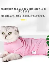 猫用術後服【防止舐め・毛の抜け落ち防止・四脚デザイン】