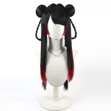 黒色ウィッグ【虚拟主播コスプレ・デザインスタイル】