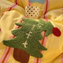 かわいいデザイン！水洗い可能なコットンタオルと刺繍入りベッド用品【ベッドカバー・シングル用・女性向け】【セットアップ対応】