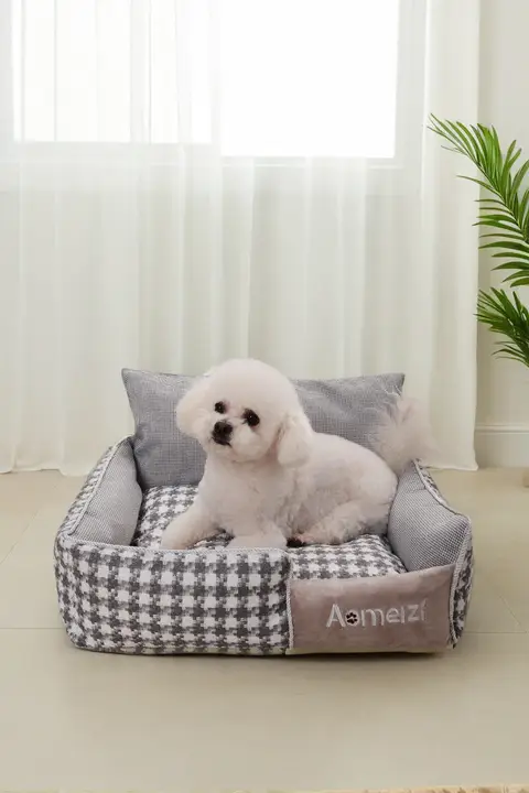 四季対応の洗える角型ペットベッド【犬・猫用】