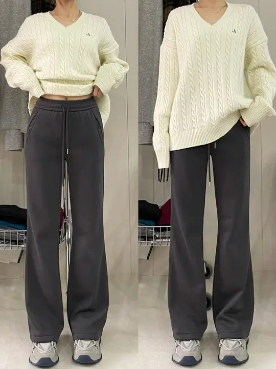 175cm対応 レディース アメリカンビンテージ風 グレー マイルドフレア ヨガパンツ【ロング丈・スリムフィット】
