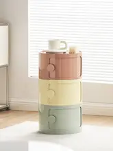子供用 ナイトテーブル 丸型 家庭用 シンプル 創造的 寝室 収納キャビネット 小型キャビネット